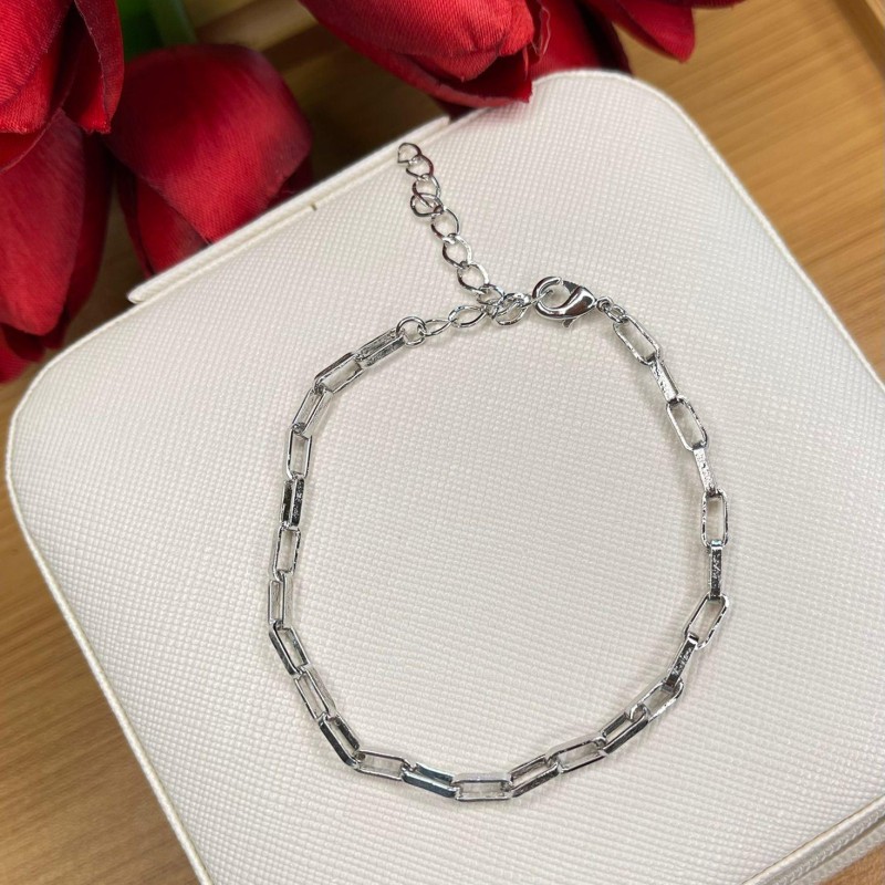 PULSEIRA CORRENTE CARTIER NO RODIO BRANCO