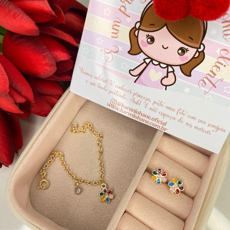 CONJUNTO INFANTIL FLOR COLORIDA