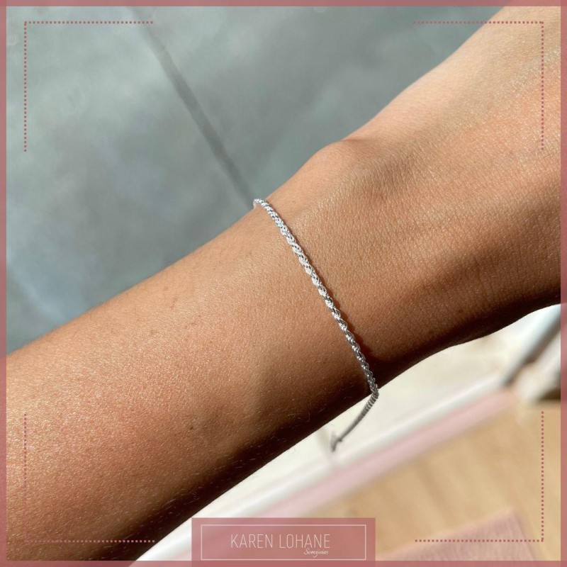 PULSEIRA CORDÃO BAIANO EM PRATA 925