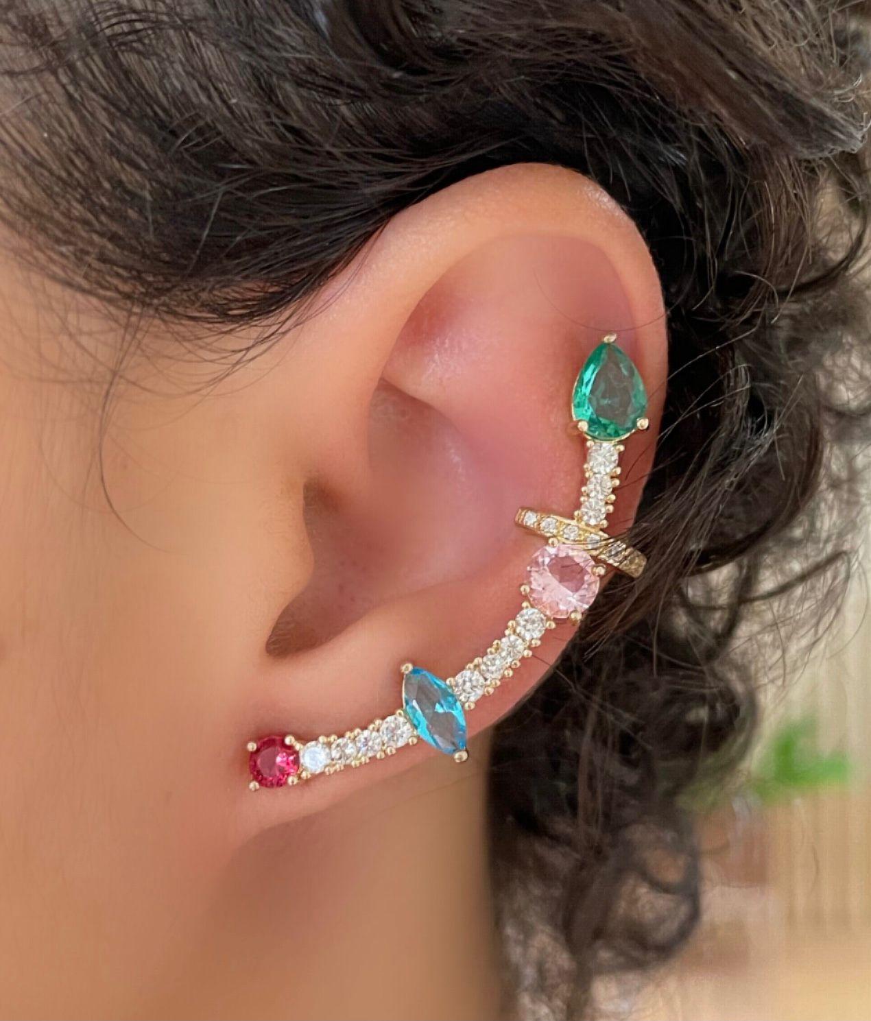 BRINCO EARCUFF COLORIDO