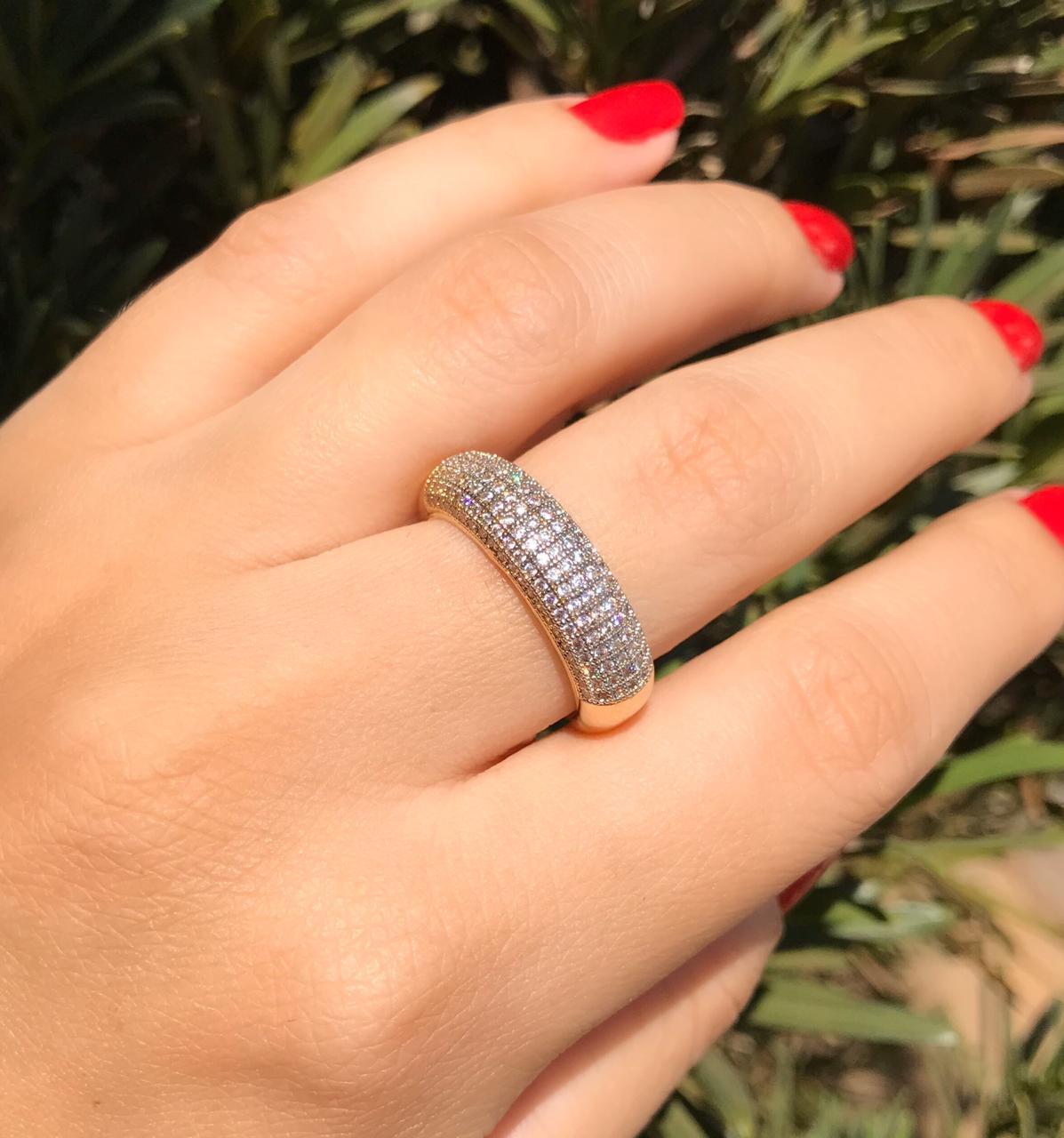 ANEL BANHO OURO 18 K TAM 17