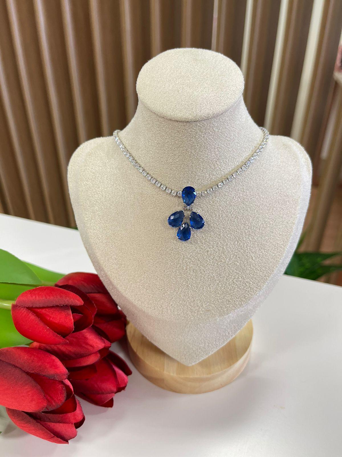 CHOKER RIVIERA PEDRA AZUL