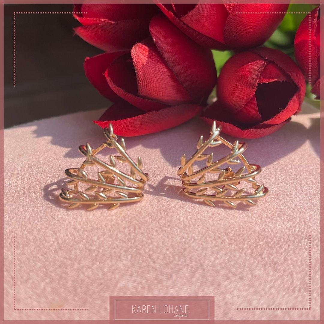 BRINCO EARCUFF FOLHAS
