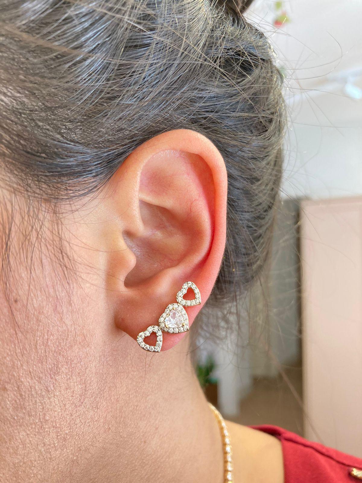 EARCUF CORAÇÃO MICROCRAVEJADO