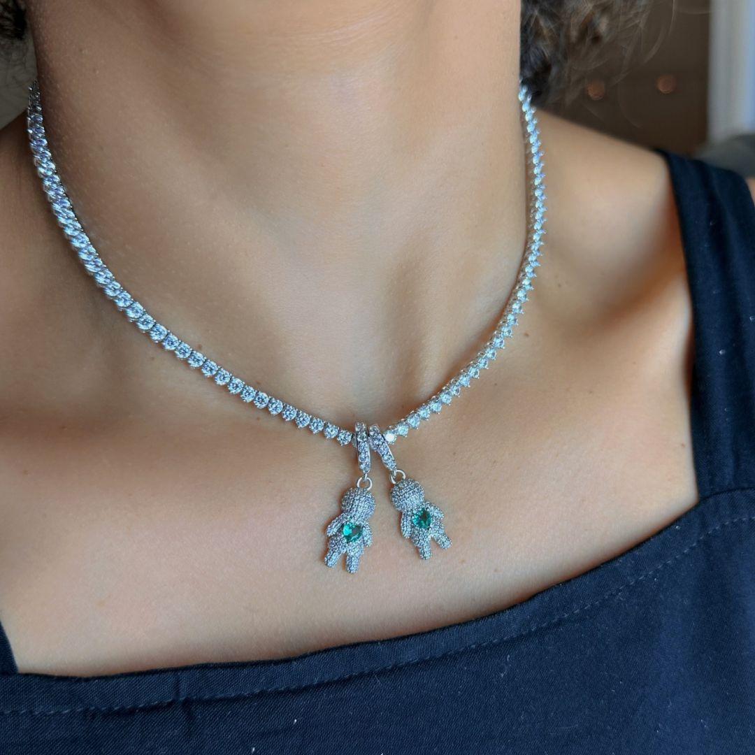 COLAR RIVIERA COM ZIRCÔNIAS REDONDAS